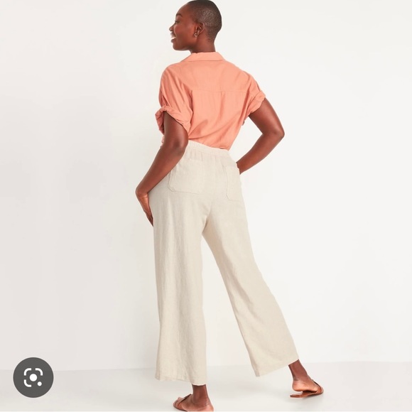 Old Navy Wide-Leg Linen Pants - Picture 2 of 6